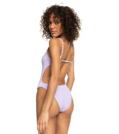 Roxy Women's Surf Kind Kate Reversible One Piece Swimsuit -Swimming Equipment Shop 8649250308264 brightwhitealohastripehori 5a