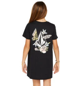 Volcom Girls' Truly Stokin Dress (Little Kid, Big Kid) -Swimming Equipment Shop 8649252208808 black 3a
