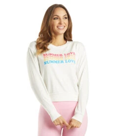 Spiritual Gangster Summer Love Crew Neck Savasana Pullover -Swimming Equipment Shop 8649252470952 stone