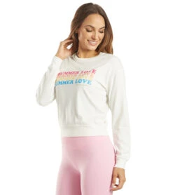 Spiritual Gangster Summer Love Crew Neck Savasana Pullover -Swimming Equipment Shop 8649252470952 stone 5a