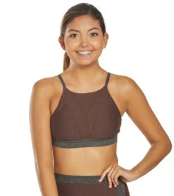 PrAna Elisha Yoga Sports Bra -Swimming Equipment Shop 8649269149864 cocoa 2a