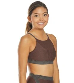 PrAna Elisha Yoga Sports Bra -Swimming Equipment Shop 8649269149864 cocoa 3a