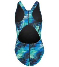 TYR Girls' Surge Maxfit One Piece Swimsuit 31 TYR Girls' Surge Maxfit One Piece Swimsuit -Swimming Equipment Shop 8649280323752 bluegreen 2a