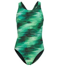 TYR Girls' Surge Maxfit One Piece Swimsuit 25 TYR Girls' Surge Maxfit One Piece Swimsuit -Swimming Equipment Shop 8649280323752 green