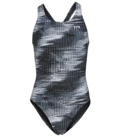 TYR Girls' Surge Maxfit One Piece Swimsuit 29 TYR Girls' Surge Maxfit One Piece Swimsuit -Swimming Equipment Shop 8649280323752 titanium