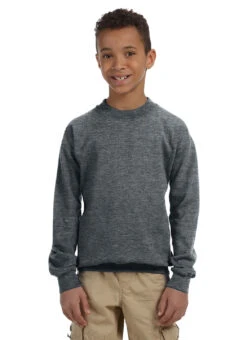 SwimOutlet Youth Heavy Blend Crewneck Sweatshirt 25 SwimOutlet Youth Heavy Blend Crewneck Sweatshirt -Swimming Equipment Shop 8650006593704 darkheathergrey 3a