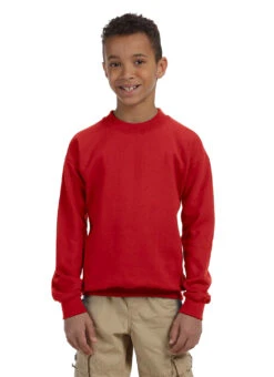 SwimOutlet Youth Heavy Blend Crewneck Sweatshirt 40 SwimOutlet Youth Heavy Blend Crewneck Sweatshirt -Swimming Equipment Shop 8650006593704 red 3a