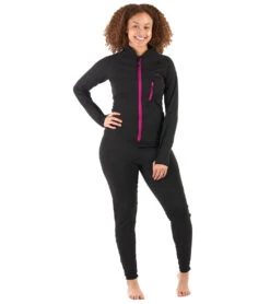 Level Six Women's Vesta Zippered Full Thermal Unisuit -Swimming Equipment Shop 8650022420648 black 4a