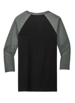 Bella + Canvas Unisex 3/4-Sleeve Baseball T-Shirt -Swimming Equipment Shop 8650165944488 blackdeepheather 2a