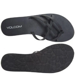 Volcom Women's New School II Sandal 25 Volcom Women's New School II Sandal -Swimming Equipment Shop 8650397647016 blackout 4a