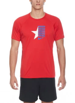Nike Men's Classic Short Sleeve Rash Guard -Swimming Equipment Shop 8650430316712 universityred