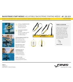 FINIS Backstroke Starting Wedge -Swimming Equipment Shop 8650442342568 yellowblack 11a