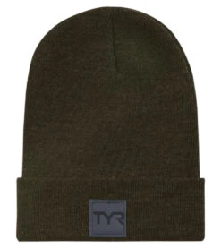 TYR Cuffed Knit Beanie 39 TYR Cuffed Knit Beanie -Swimming Equipment Shop 8650458103976 olive 2a