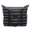 ALOHA Pinstripe Zipper Beach Tote 1 ALOHA Pinstripe Zipper Beach Tote -Swimming Equipment Shop 8650496114856 whiteblack