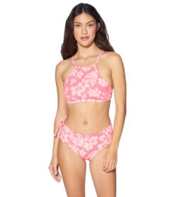 Hurley Women's Max Flower Scrunch Racer Back Bikini Top 12 Hurley Women's Max Flower Scrunch Racer Back Bikini Top -Swimming Equipment Shop 8650584457384 coral 4a