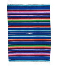Native Yoga Large Mexican Serape Blanket 38 Native Yoga Large Mexican Serape Blanket -Swimming Equipment Shop 8650611097768 royalblue 1a