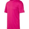 Mizuno Youth Tee (Big Kid) -Swimming Equipment Shop 8650684694696 shockingpink 1a