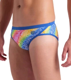 Arena Men's Pride Brief Swimsuit -Swimming Equipment Shop 8650692493480 royalwhitemulti 4a