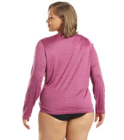 Sporti Women's Plus Size L/S Hybrid UPF 50+ Sun Shirt -Swimming Equipment Shop 8650698129576 fushia 3a