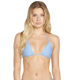 Volcom Women's Simply Seamless Triangle Bikini Top -Swimming Equipment Shop 8650751836328 coastalblue 1a