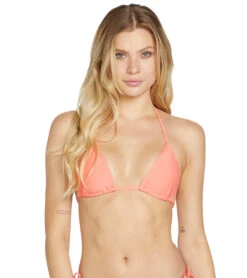 Volcom Women's Simply Seamless Triangle Bikini Top -Swimming Equipment Shop 8650751836328 reefpink