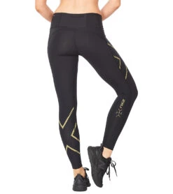 2XU Women's Light Speed Mid-Rise Compression Tight 24 2XU Women's Light Speed Mid-Rise Compression Tight -Swimming Equipment Shop 8650760716456 blackgoldreflective 3a