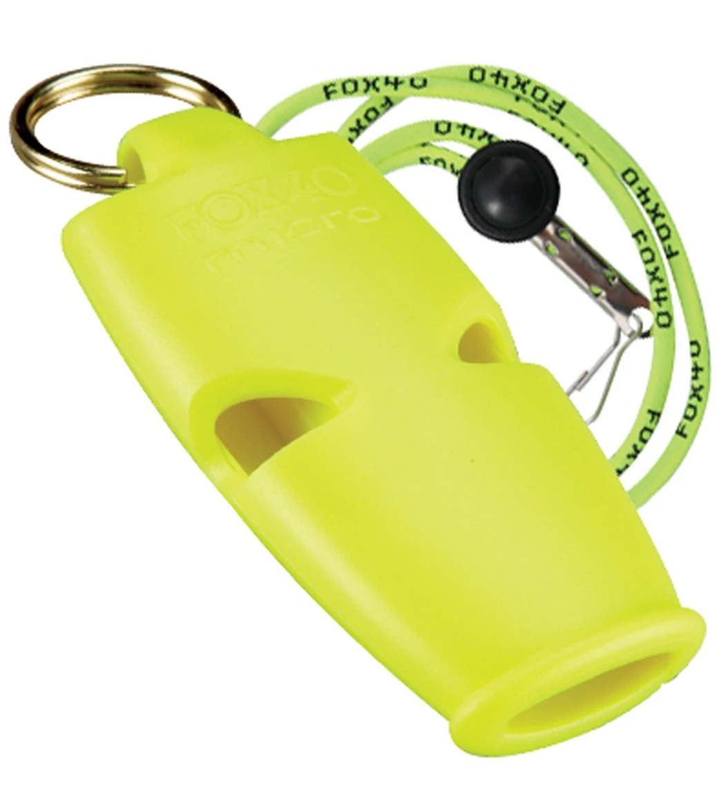 Fox 40 Micro Lifeguard Whistle With Breakaway Lanyard 3 Fox 40 Micro Lifeguard Whistle With Breakaway Lanyard