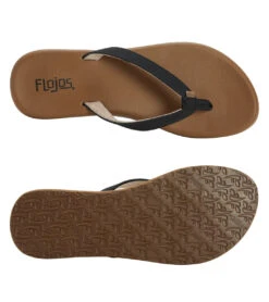 Flojos Women's Britta Flip Flop -Swimming Equipment Shop 8650905026728 blacktan 4a