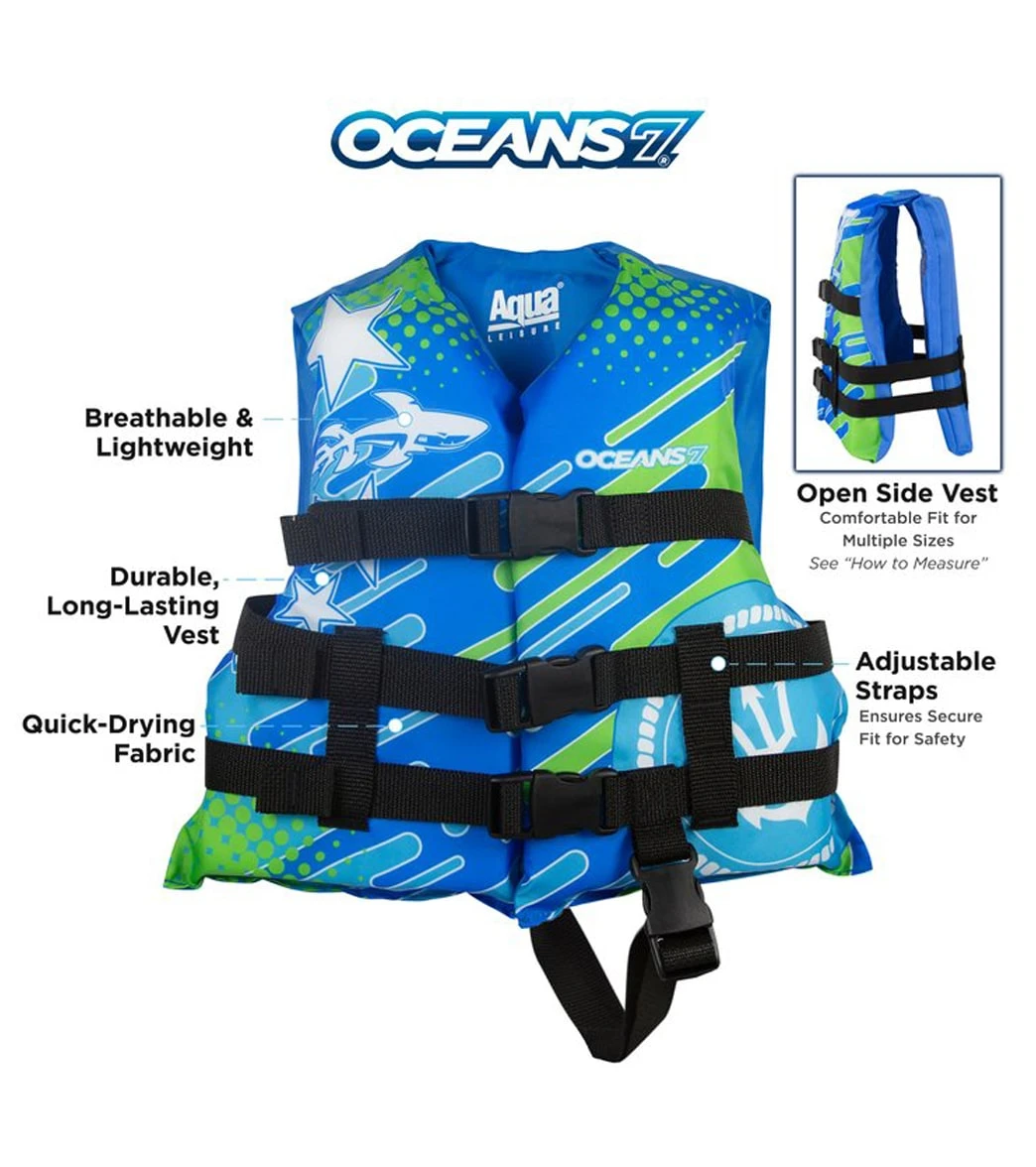 Aqua Leisure Kids' USCGA 3 Buckle Personal Flotation Device (30-50 Lbs.) 14 Aqua Leisure Kids' USCGA 3 Buckle Personal Flotation Device (30-50 Lbs.) - Image 12