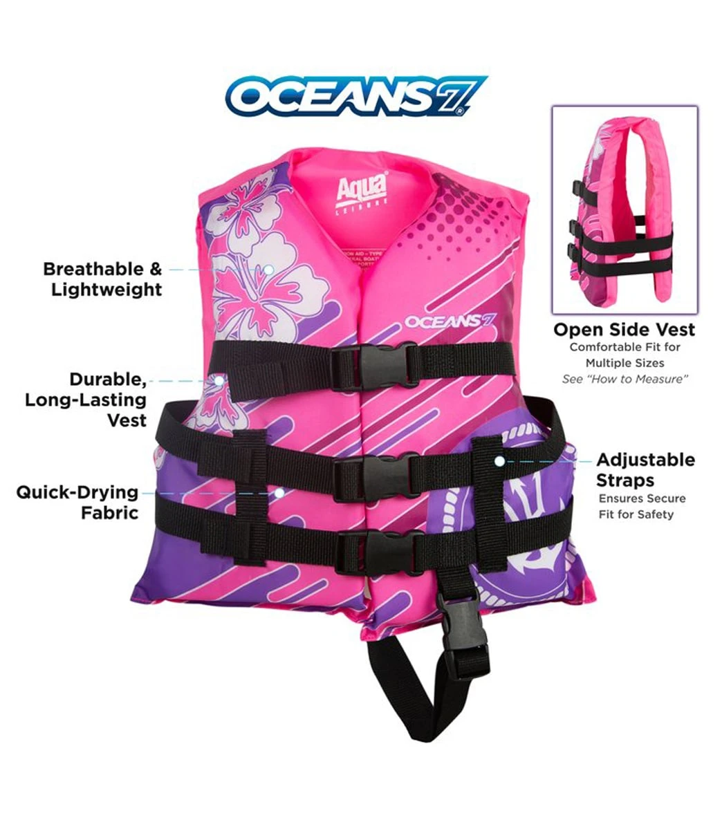 Aqua Leisure Kids' USCGA 3 Buckle Personal Flotation Device (30-50 Lbs.) 5 Aqua Leisure Kids' USCGA 3 Buckle Personal Flotation Device (30-50 Lbs.) - Image 3