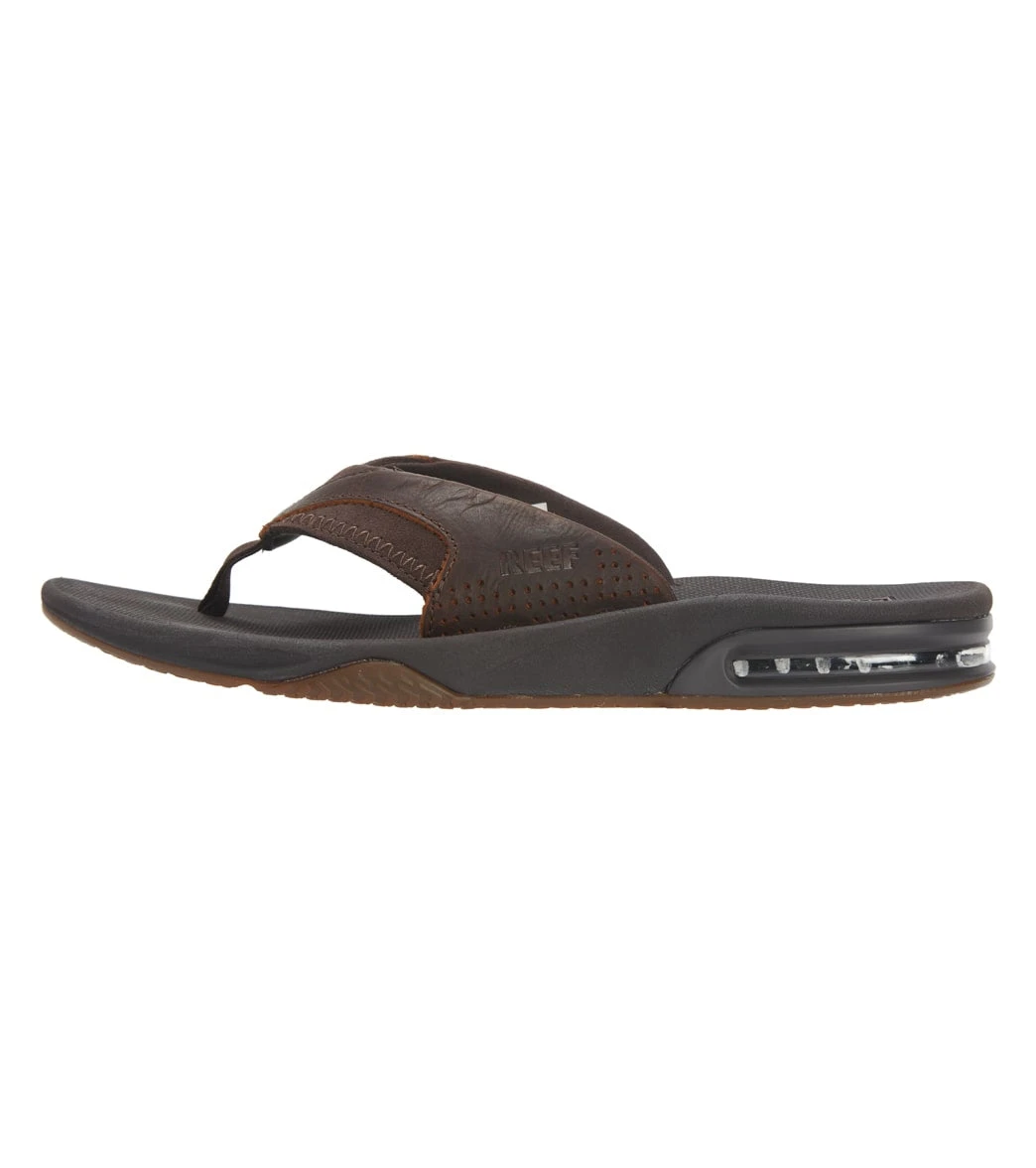 Reef Men's Leather Fanning Flip Flop 4 Reef Men's Leather Fanning Flip Flop - Image 2