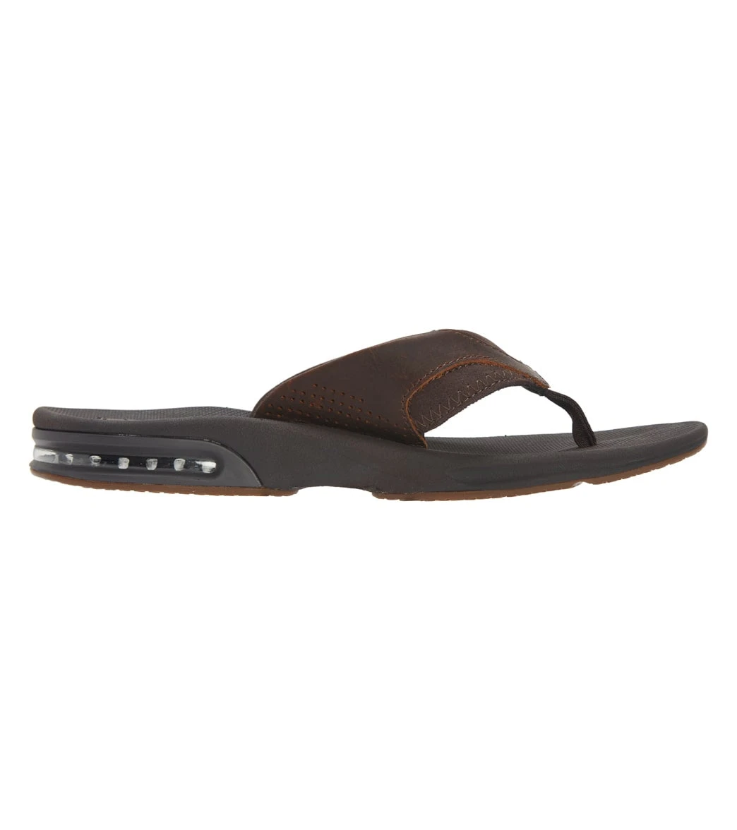 Reef Men's Leather Fanning Flip Flop 5 Reef Men's Leather Fanning Flip Flop - Image 3