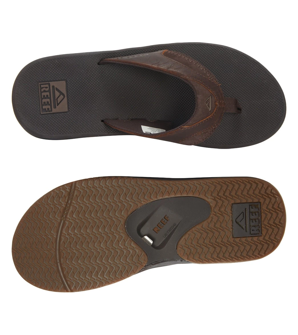 Reef Men's Leather Fanning Flip Flop 6 Reef Men's Leather Fanning Flip Flop - Image 4