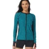 Beach House Women's Delray Botanical Ava Long Sleeve Zip Front Rash Guard