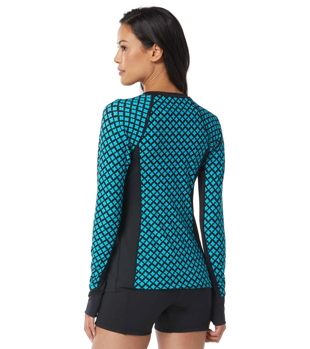 Beach House Women's Delray Botanical Ava Long Sleeve Zip Front Rash Guard 4 Beach House Women's Delray Botanical Ava Long Sleeve Zip Front Rash Guard - Image 2