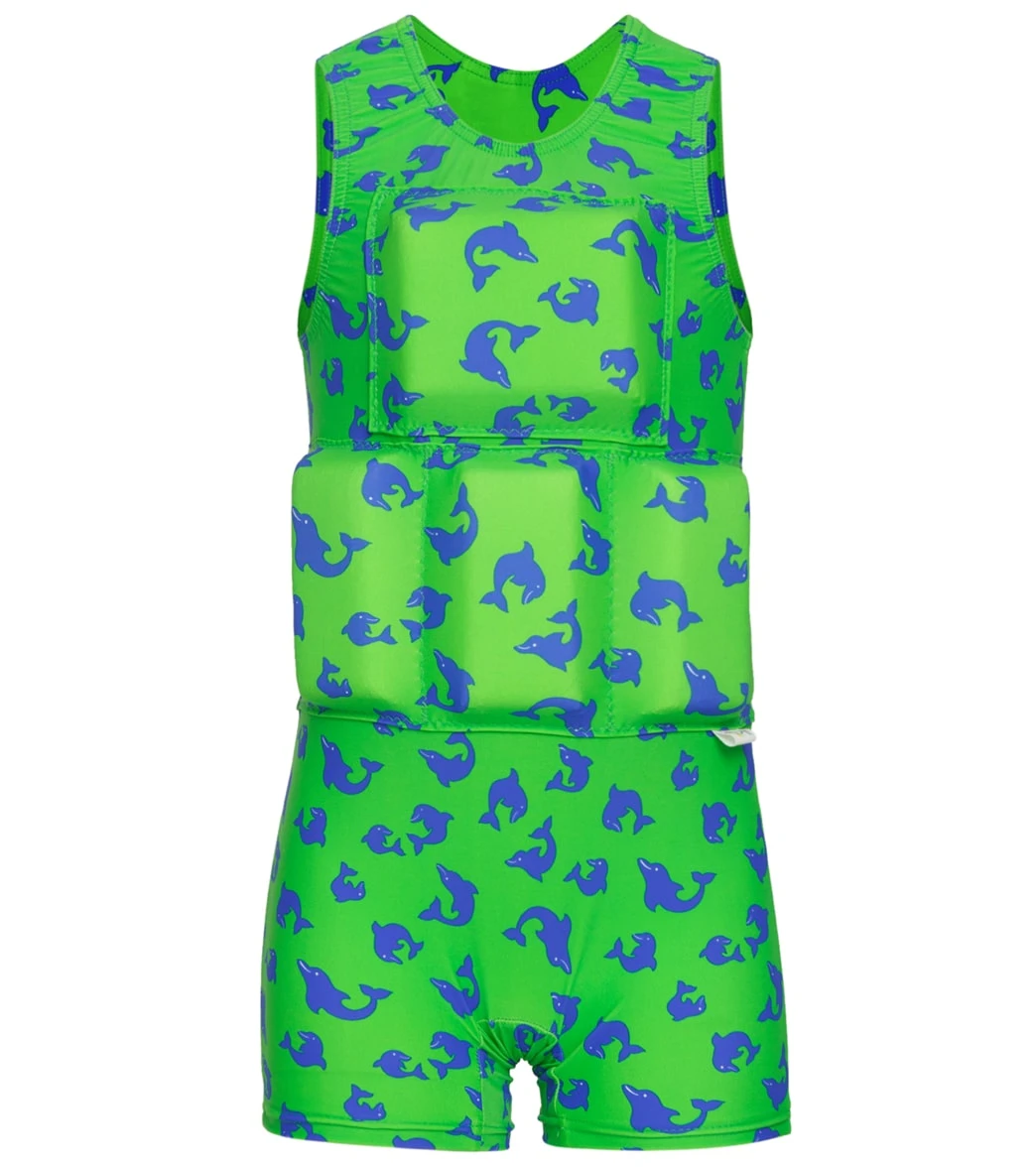 My Pool Pal Boy's Bright Green And Blue Dolfin Floatation Swimsuit 6 My Pool Pal Boy's Bright Green And Blue Dolfin Floatation Swimsuit - Image 4