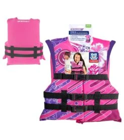 Aqua Leisure Kids' USCGA 3 Buckle Personal Flotation Device (50-90 Lbs.) -Swimming Equipment Shop 8651298439336 pink 5a