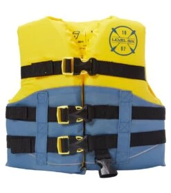Level Six Kids' Stingray Nylon PFD Vest -Swimming Equipment Shop 8651454218408 yellow 1a