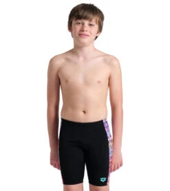 Arena Boys' Ondulation Jammer Swimsuit (Little Kid, Big Kid) -Swimming Equipment Shop 8651553636520 blackmultiviolet