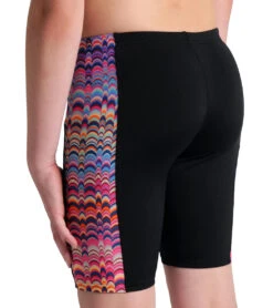 Arena Boys' Ondulation Jammer Swimsuit (Little Kid, Big Kid) -Swimming Equipment Shop 8651553636520 blackmultiviolet 4a