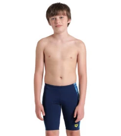 Arena Boys' Ondulation Jammer Swimsuit (Little Kid, Big Kid) -Swimming Equipment Shop 8651553636520 navymultinavy 1a