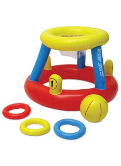 Poolmaster Water Basketball With Ring Toss Game