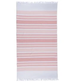Dohler Nostalgic Beach Towel With Fringe 36" X 70" -Swimming Equipment Shop 8651886428328 salmon