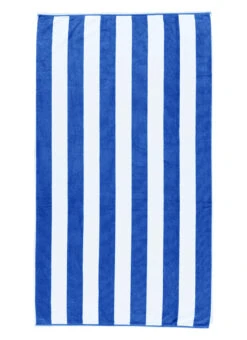 Dohler Marine Stripes Loop Terry Pool Towel 40" X 72" -Swimming Equipment Shop 8652015173800 blue 4a