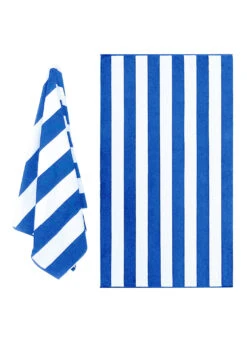 Dohler Marine Stripes Loop Terry Pool Towel 40" X 72" -Swimming Equipment Shop 8652015173800 blue 5a