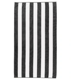 Dohler Marine Stripes Loop Terry Pool Towel 40" X 72" -Swimming Equipment Shop 8652015173800 marinestripesblack 4a