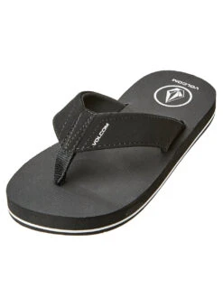Volcom Boys' Victor Flip Flop (Big Kid) -Swimming Equipment Shop 8652090638504 black 1a