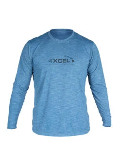 Xcel Mens Heathered Ventx Haleiwa Long Sleeve UV Rashguard -Swimming Equipment Shop 8652121276584 cascadeblue