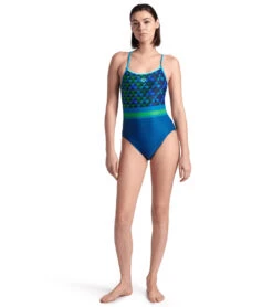 Arena Women's Lydia Jacoby Pyramid Lace Back One Piece Swimsuit 13 Arena Women's Lydia Jacoby Pyramid Lace Back One Piece Swimsuit -Swimming Equipment Shop 8652257853608 blackbluemulti 3a