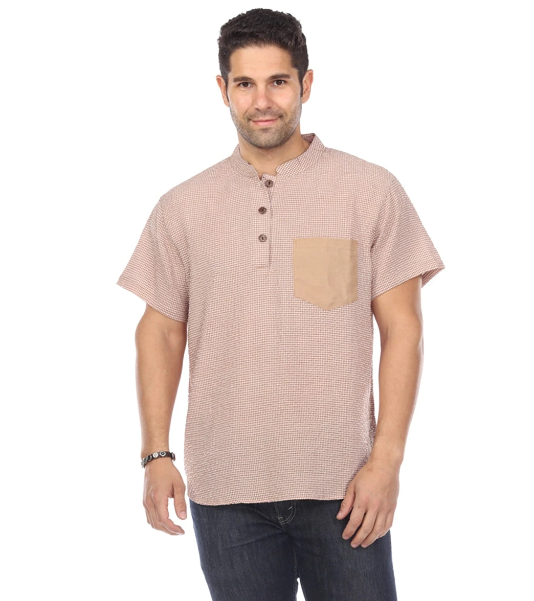 Yak & Yeti Men's Button Up Kurta Shirt 8 Yak & Yeti Men's Button Up Kurta Shirt - Image 6
